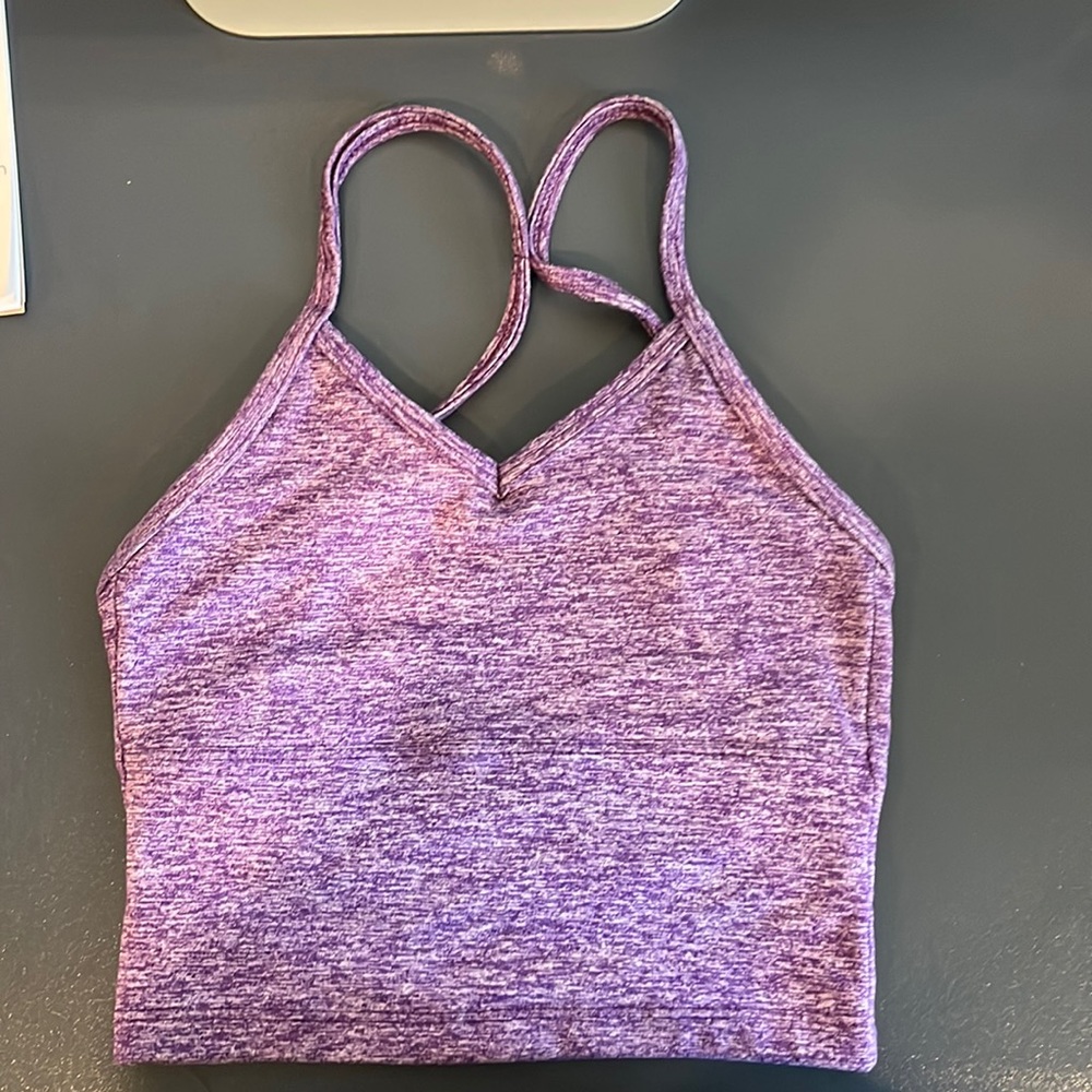 Katrina Wear Crop Too, Diamond Back Top, Amethyst, size YL